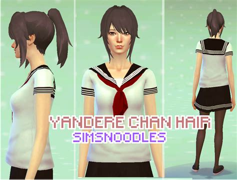 Sims 4 Yandere Simulator Yanderechan Hair Download By Xxsnowcherryxx On