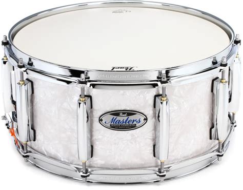 Pearl Masters Maple Complete Snare Drum 14 X 65 White Marine