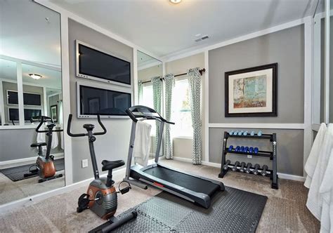 A savvy and functional workout area can be added to your home without much fuss. 47 Extraordinary Basement Home Gym Design Ideas | Home ...