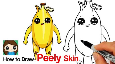 how to draw fortnite peely step by step art