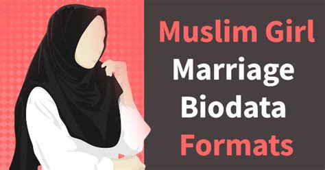 Muslim Girl Marriage Biodata Formats In Word Pdf Marr