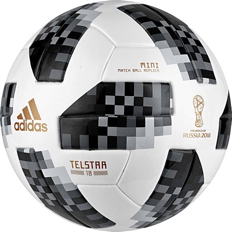 Adidas Telstar 18 World Cup Mini Ball White And Metallic Silver