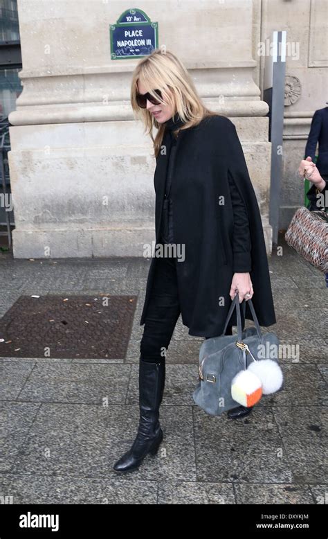 Kate Moss Arrives In Paris To Attend A Book Signing At Collettes