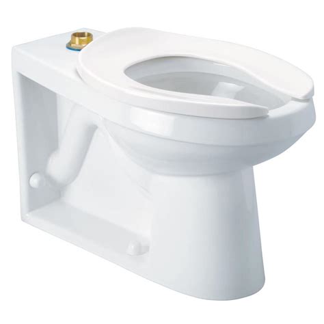 Zurn Het Elongated Ada Height Floor Mounted Back Outlet Ecovantage Flush Valve Toilet Bowl