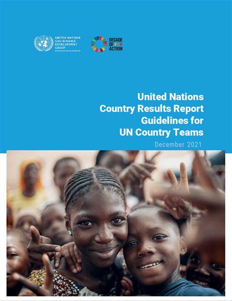 Unsdg Un Country Results Report Guidelines For Un Country Teams