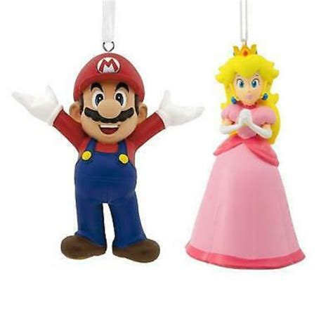 Hallmark Holiday Super Mario Bros Mario Princess Peach Ornament