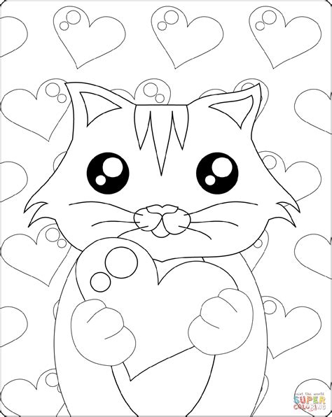 313x395 kitten coloring sheets 1336x1829 cat coloring page luxury free printable kitten coloring pages Kitten with Heart coloring page | Free Printable Coloring ...