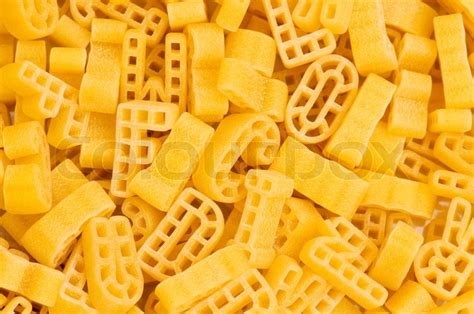 Close Up Of Italian Pasta Alphabet Stock Image Colourbox