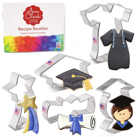 Buy Graduation Cookie Cutter Set 5 Pc With Graduation Cap Gown