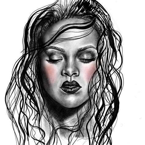 Rihanna Drawing Free Download On Clipartmag