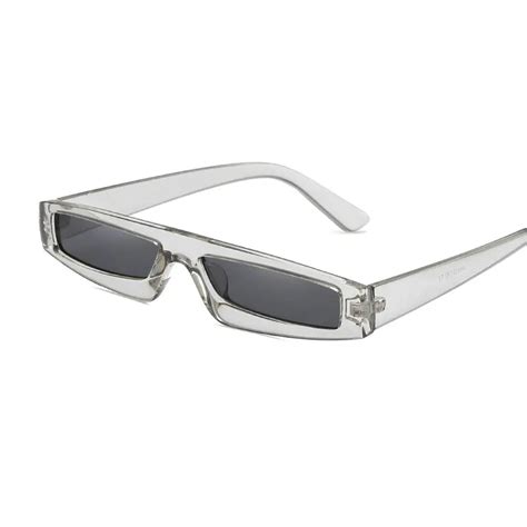 Black Retro Rectangle Sunglasses Men Women Small Frame Shades Vintage Brand Glasses Designer
