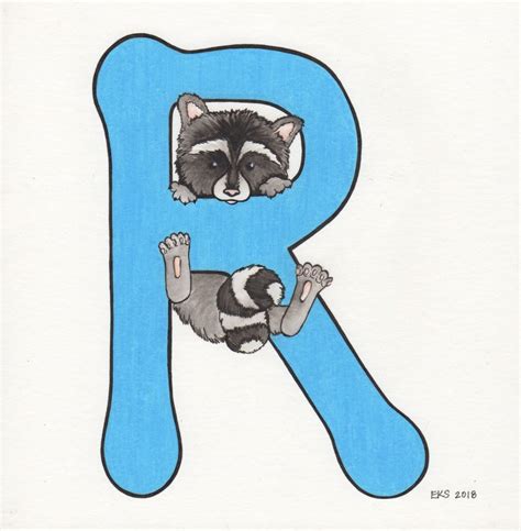 R Is For Raccoon Etsy