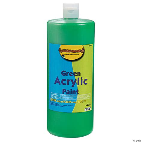 32 Oz Washable Green Acrylic Paint Oriental Trading