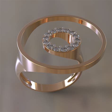 I have a ring that my ex gave me and i dont want to keep it but sell it. 3D printable model Ring two circles with gems many sizes