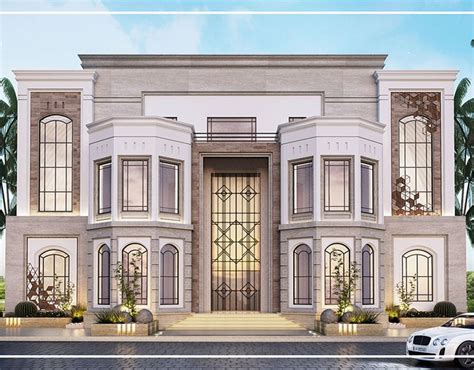 Exterior Villa Elevation On Behance House Outside Design