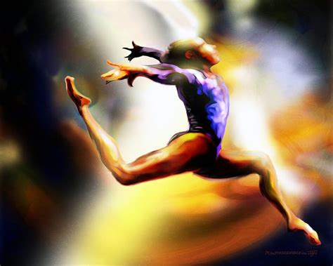 Women In Sports Gymnastics Painting By Mike Massengale