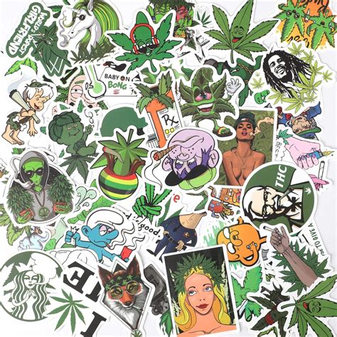 Weed Stickers For Adults 50pcs Supreme Sticker Packs For