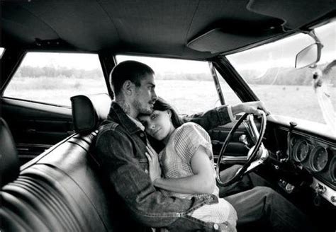 Romantic Drive Car Engagement Photos Couples Photoshoot Couple