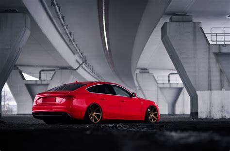 Custom Red Audi A5 Showing Off Bronze Jr Rims — Gallery