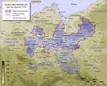 L'estensione territoriale del Brandeburgo verso il 1320. | Brandeburgo ...