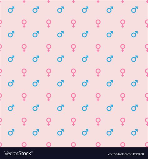 Seamless Pattern Of Male And Female Gender Symbols