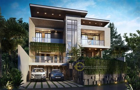 Tropis house design it`s modren house design endered in v ray. Desain Rumah Mewah dan Unik Style Modern Tropis di Jakarta ...