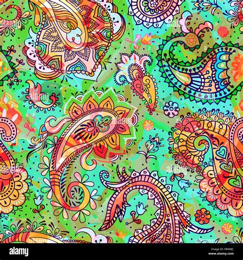 Colorful Paisley Pattern Stock Vector Image And Art Alamy