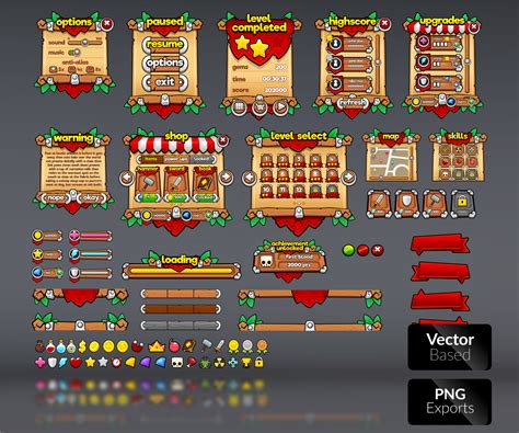2d game assets store & free. Medieval Age - Game GUI | Game Art Partners