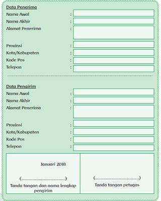 Contoh Formulir Pengiriman Barang Fungsi Cara Mengisinya