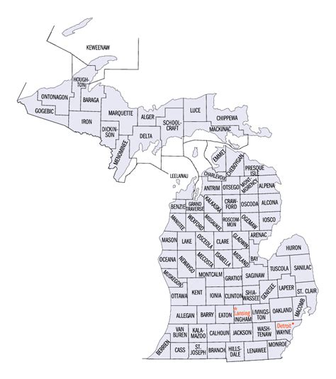 Michigan Counties History And Information