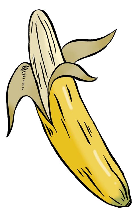 Banana Drawing 5 Easy Steps The Graphics Fairy