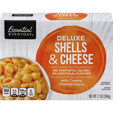 Essential Everyday Shells And Cheese Deluxe With Creamy Cheddar Sauce