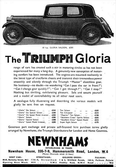Triumph Motor Triumph Cars Cars And Motorcycles Car Advertising Car