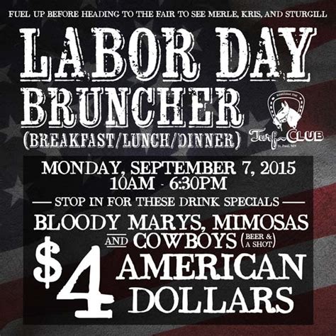 Labor Day Bruncher ★ Turf Club First Avenue