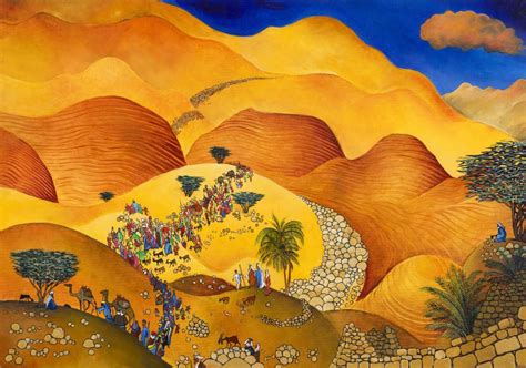 Naive Art Painting By Darius Gilmont Entering The Promised Land
