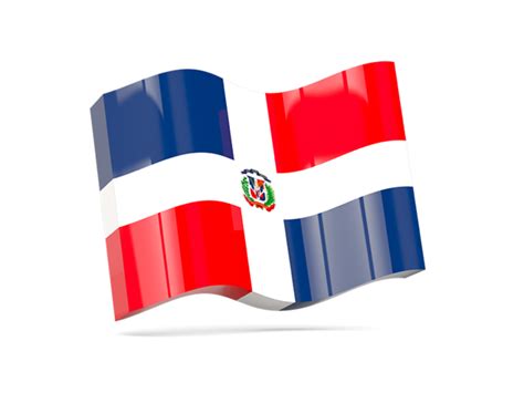 Wave Icon Illustration Of Flag Of Dominican Republic