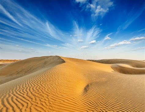 Dunes Of Thar Desert Rajasthan India Stock Photo Image Of Daytime