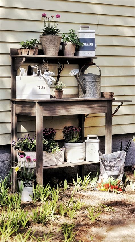 Setting Up A Potting Bench For Gardening Success Made By Carli