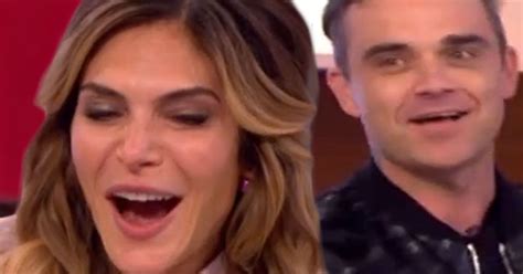 Loose Women Robbie Williams Confronts Wife Ayda Field Live On Air As