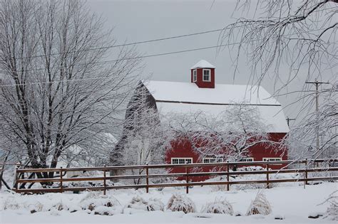 Snow Covered Barn Winter Snow Winter Time Country Life Country