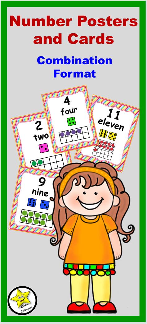 Number Posters And Cards Ten Frames Number Poster Teaching Math