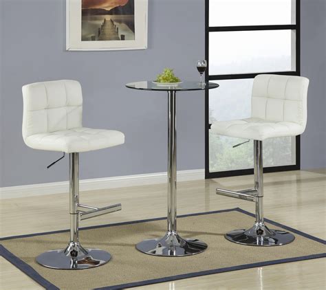 Coaster Bar Units And Bar Tables 3 Piece Bar Table With Tempered Glass