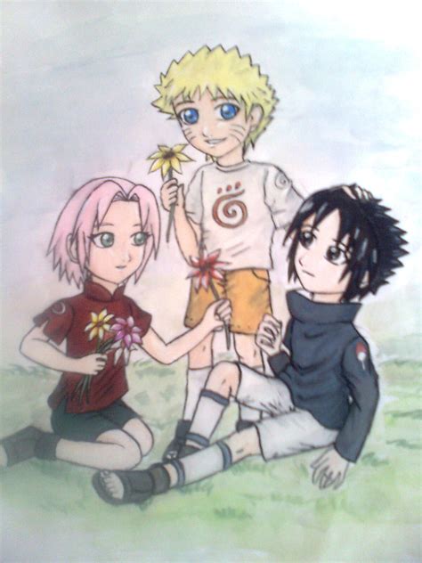 Young Sasuke Naruto Sakura Naruto Shippuuden Fan Art
