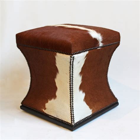 Cow Hide Ottoman Furniture Design Mix Gallery