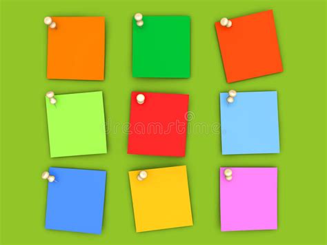 Colorful Paper Notes Stock Illustration Illustration Of Notepaper