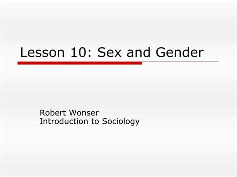 Ppt Lesson 10 Sex And Gender Powerpoint Presentation Free Download