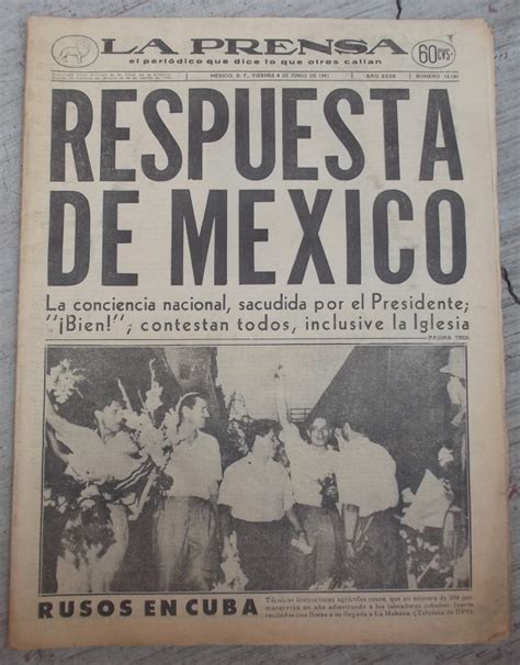 Antiguo Periodico La Prensa 3 De Junio De 1961 Mercado Libre