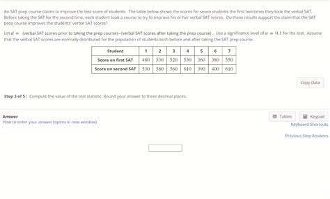[solved] A Sat Prep Course Claims To Improve The Test Sco