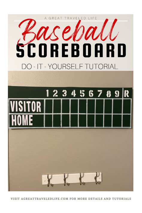 Diy Faux Baseball Scoreboard A Great Traveled Life