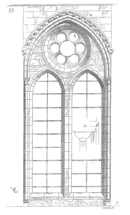 An Architectural Drawing Of A Gothic Window